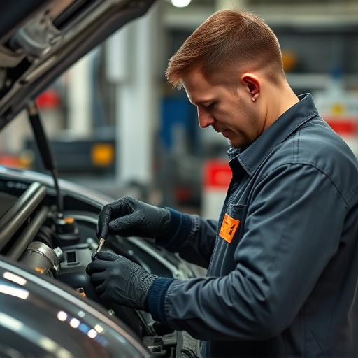 auto technician working