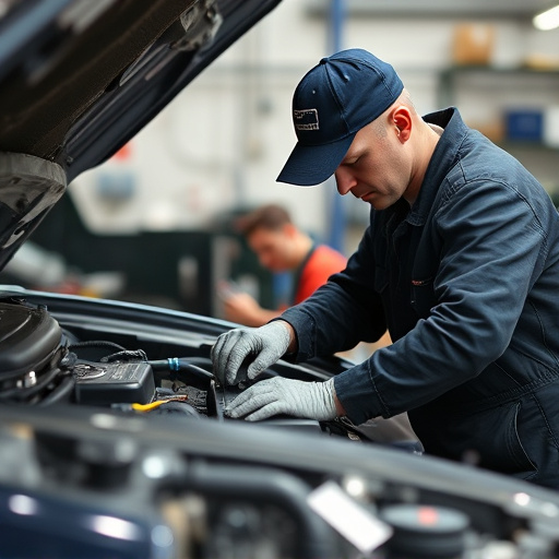 auto technician working