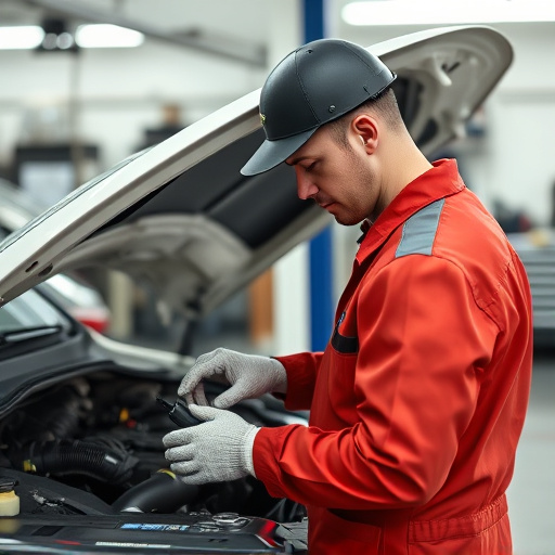 auto technician working