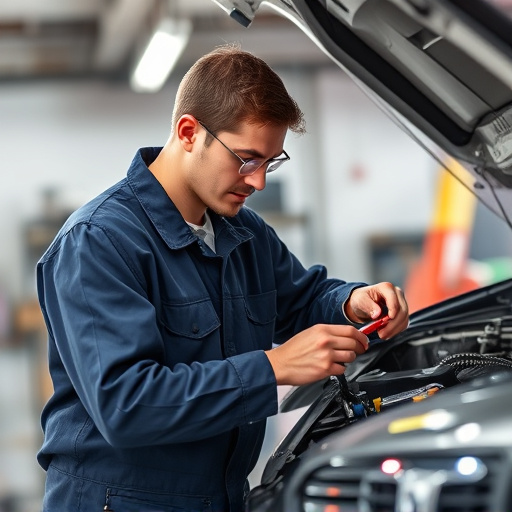 auto technician working