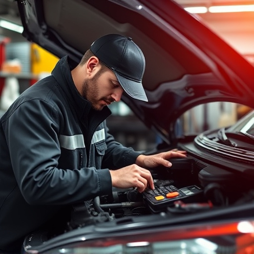 auto technician working