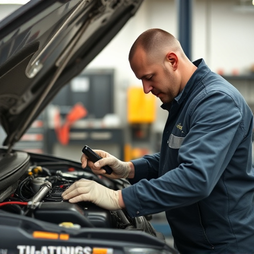 auto technician working