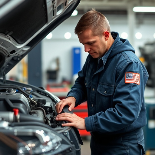auto technician working