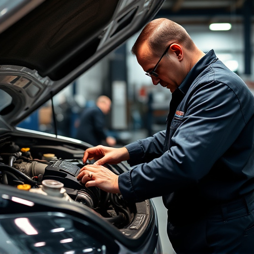 auto technician working