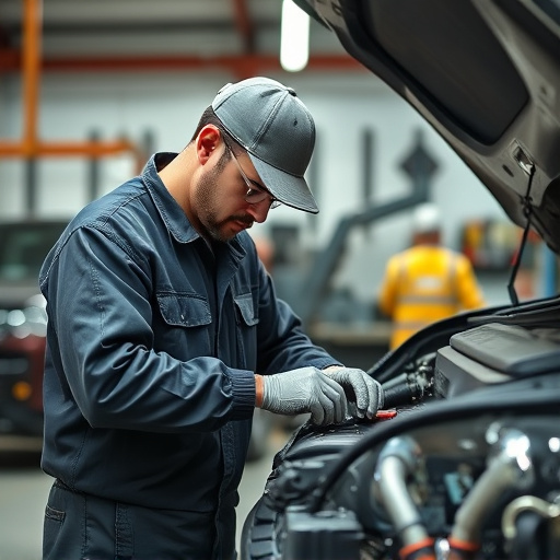 auto technician working