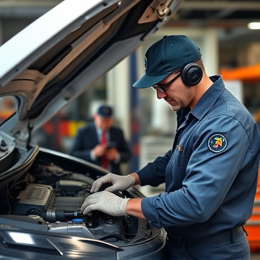 auto technician working