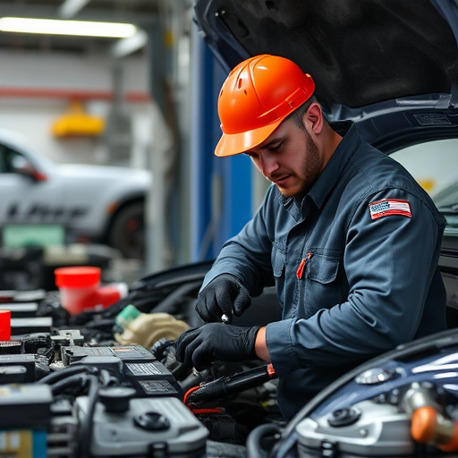 auto technician working