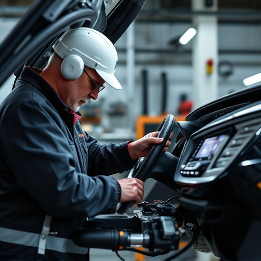 auto technician working