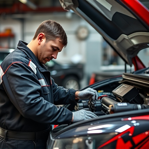 auto technician working