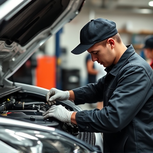 auto technician working