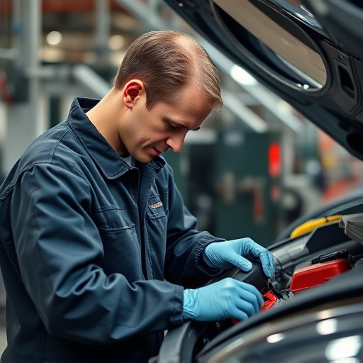 auto technician working