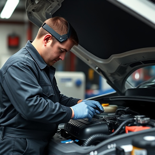 auto technician working