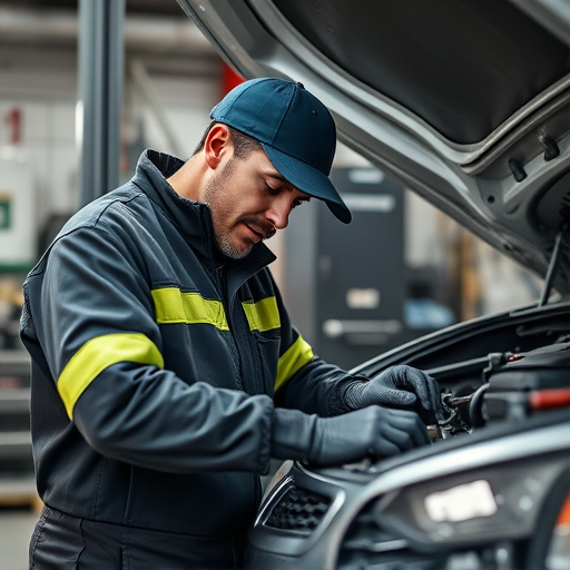 auto technician working