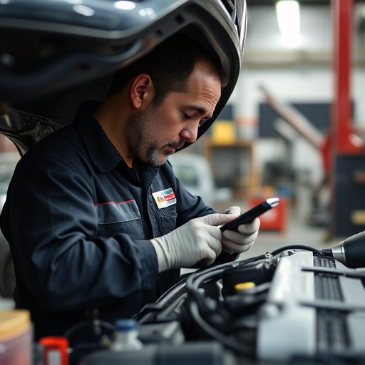 auto technician working