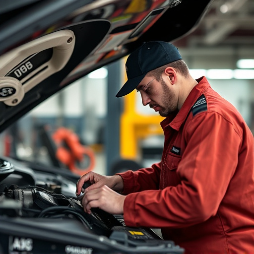 auto technician working