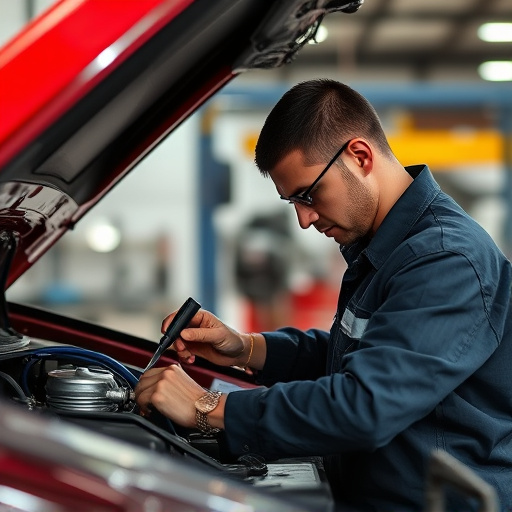 auto technician working