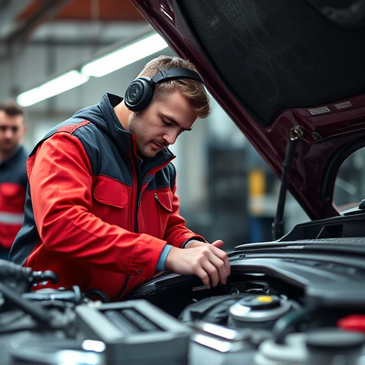 auto technician working