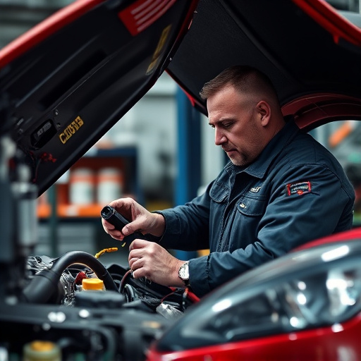 auto technician working