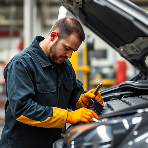 auto technician working