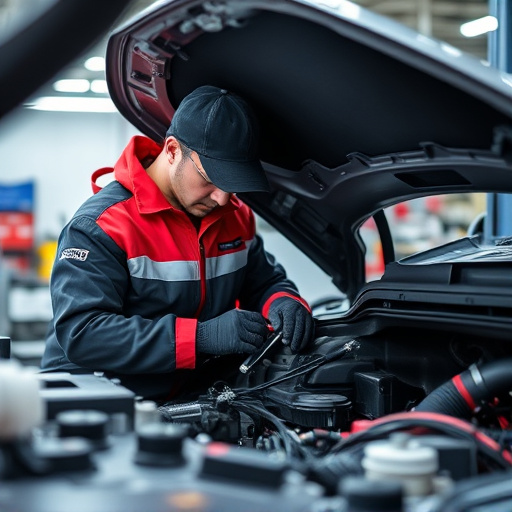 auto technician working