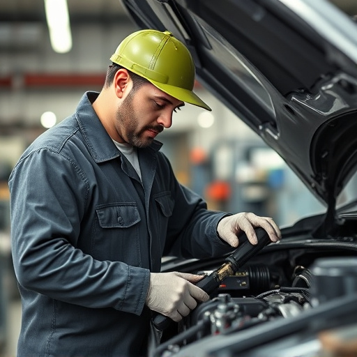 auto technician working
