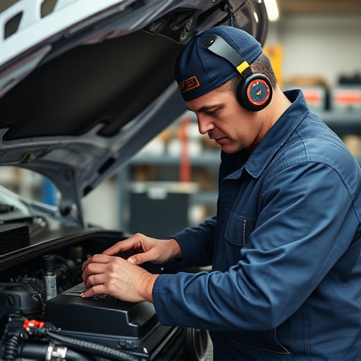 auto technician working