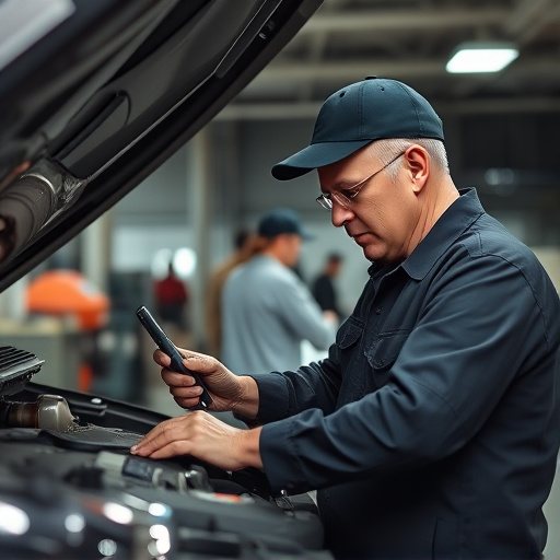 auto technician working