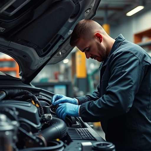 auto technician working