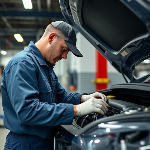 auto technician working