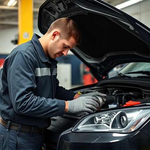 auto technician working