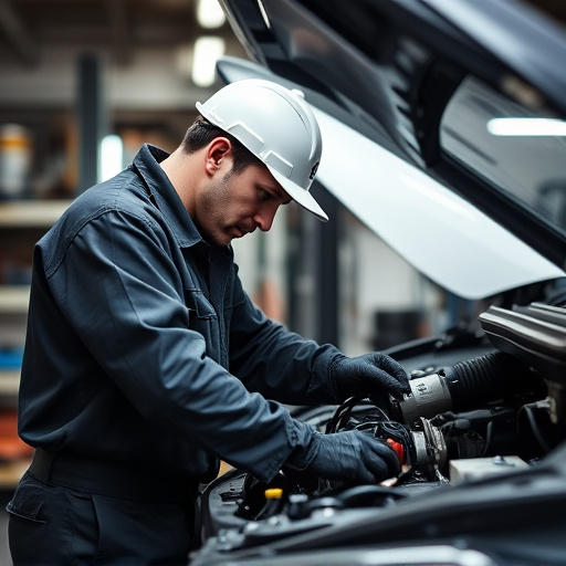 auto technician working