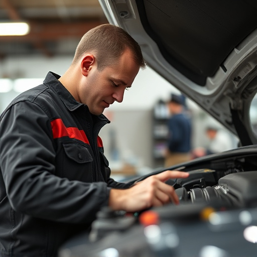 auto technician working