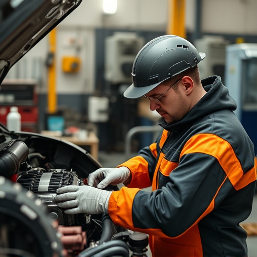 auto technician working