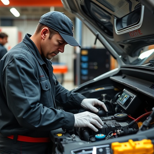 auto technician working