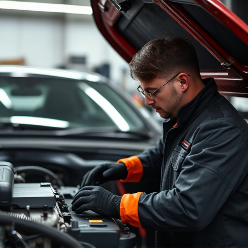 auto technician working