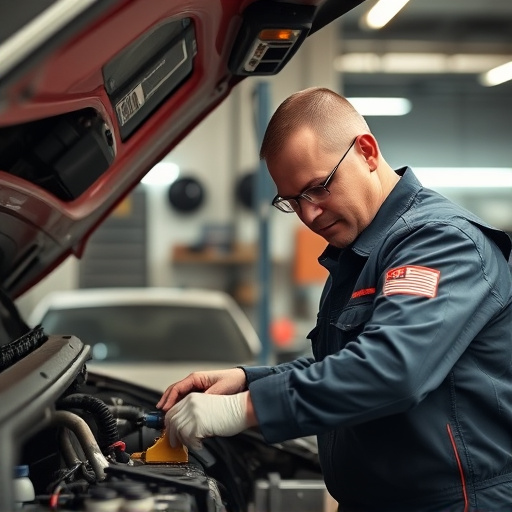 auto technician working