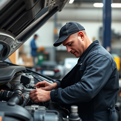 auto technician working