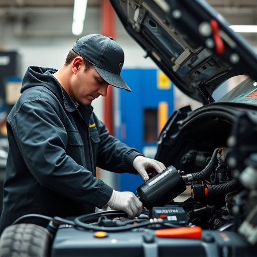 auto technician working