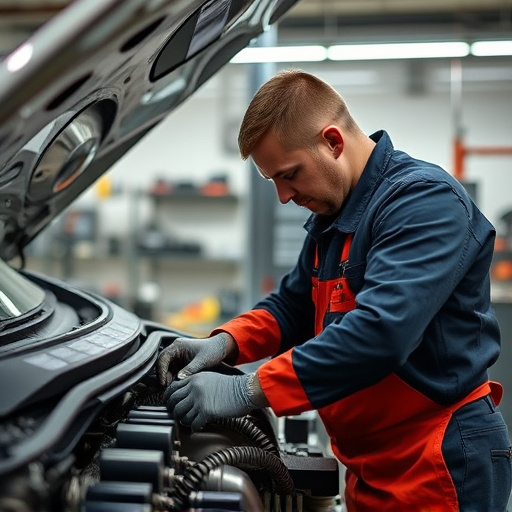 auto technician working