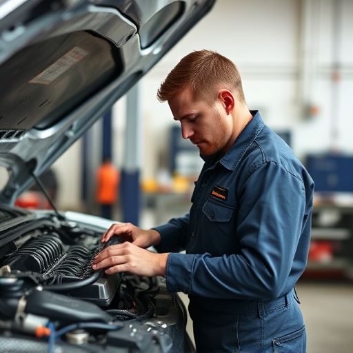 auto technician working