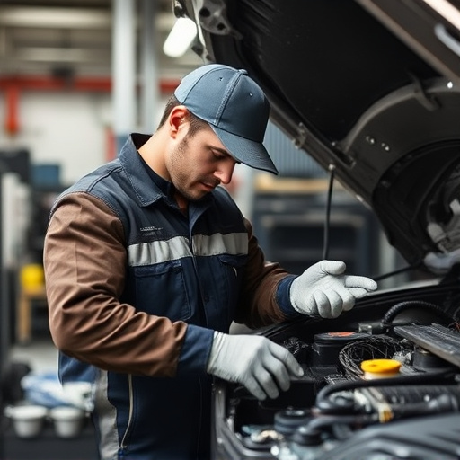 auto technician working