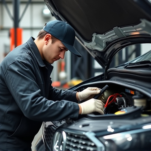 auto technician working