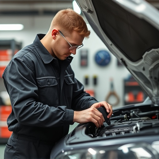 auto technician working