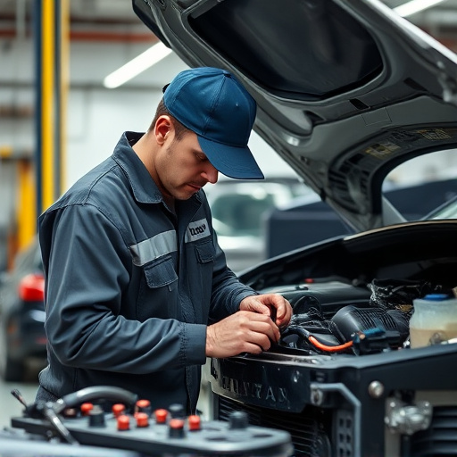 auto technician working