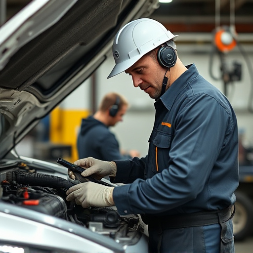 auto technician working