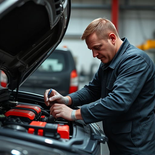auto technician working