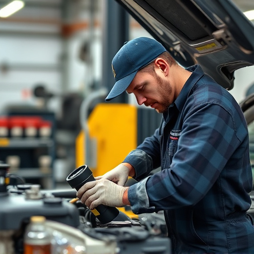 auto technician working