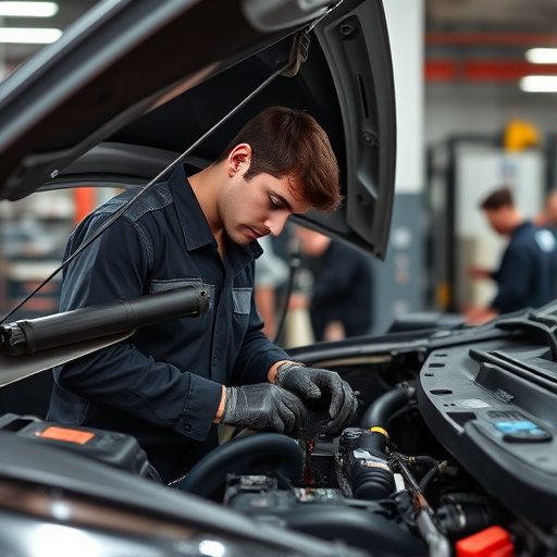 auto technician working