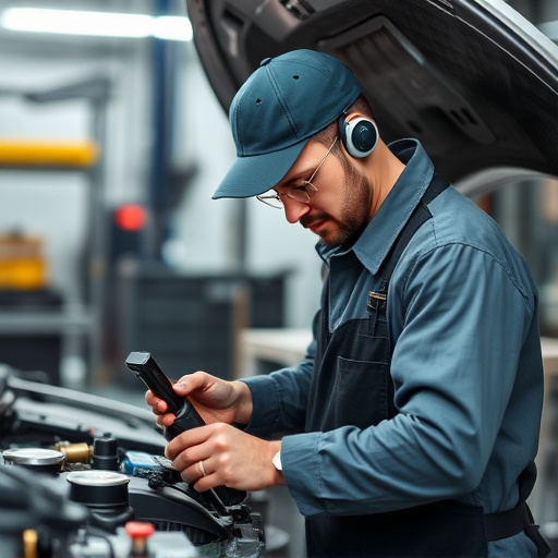 auto technician working