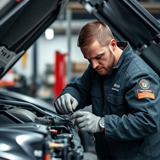auto technician working